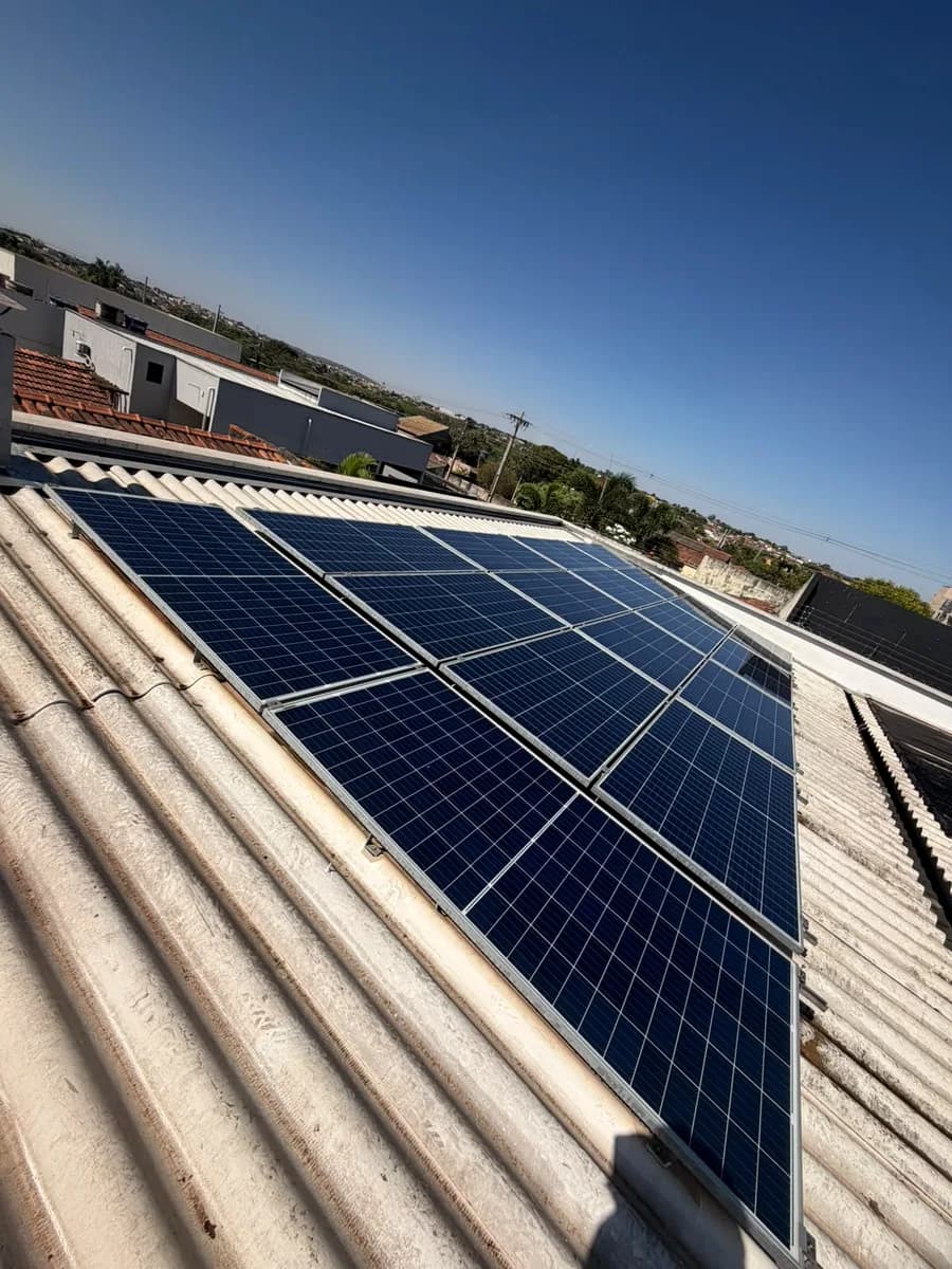 Limpeza realizada 05: placas solares depois da limpeza