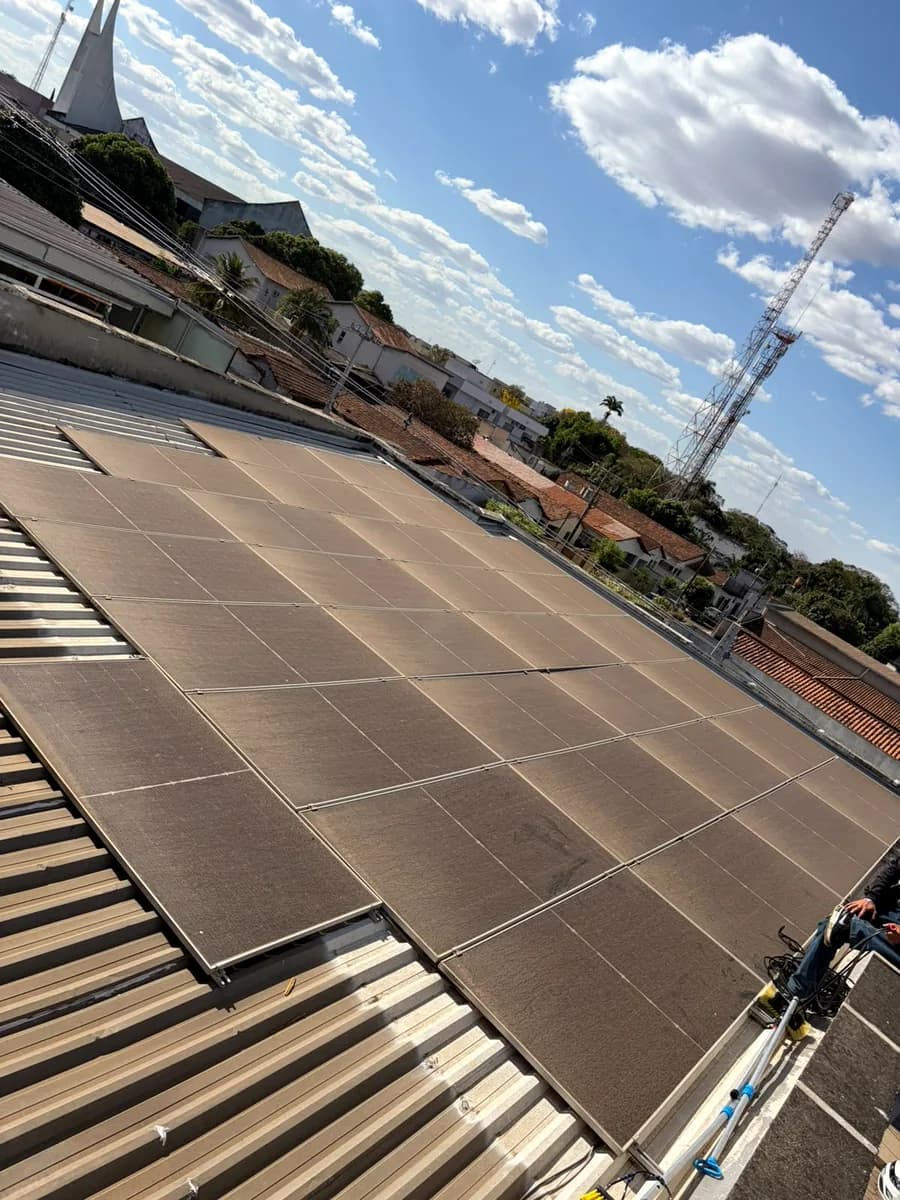 Limpeza realizada 06: placas solares antes da limpeza